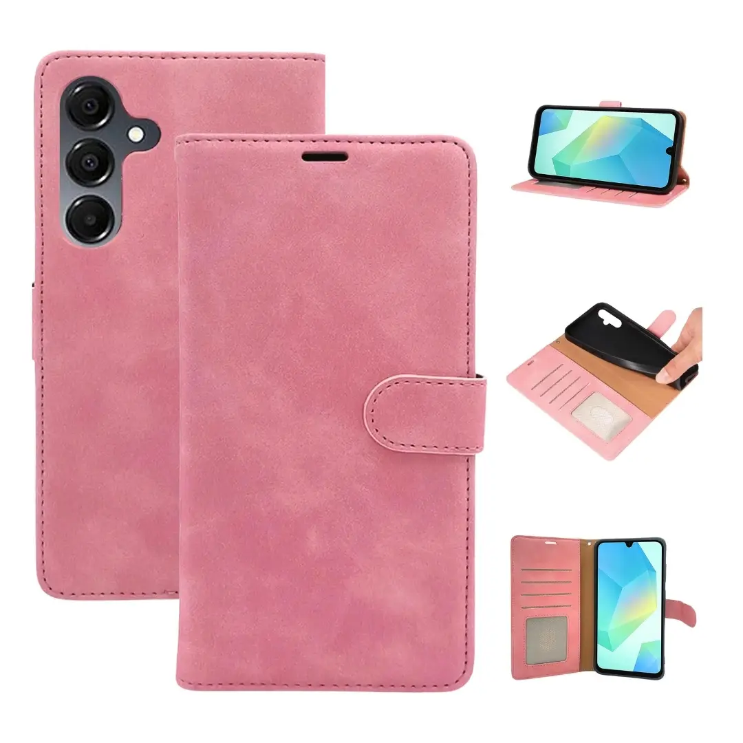 Samsung Galaxy A16 5G PU Leather Wallet Case Pink